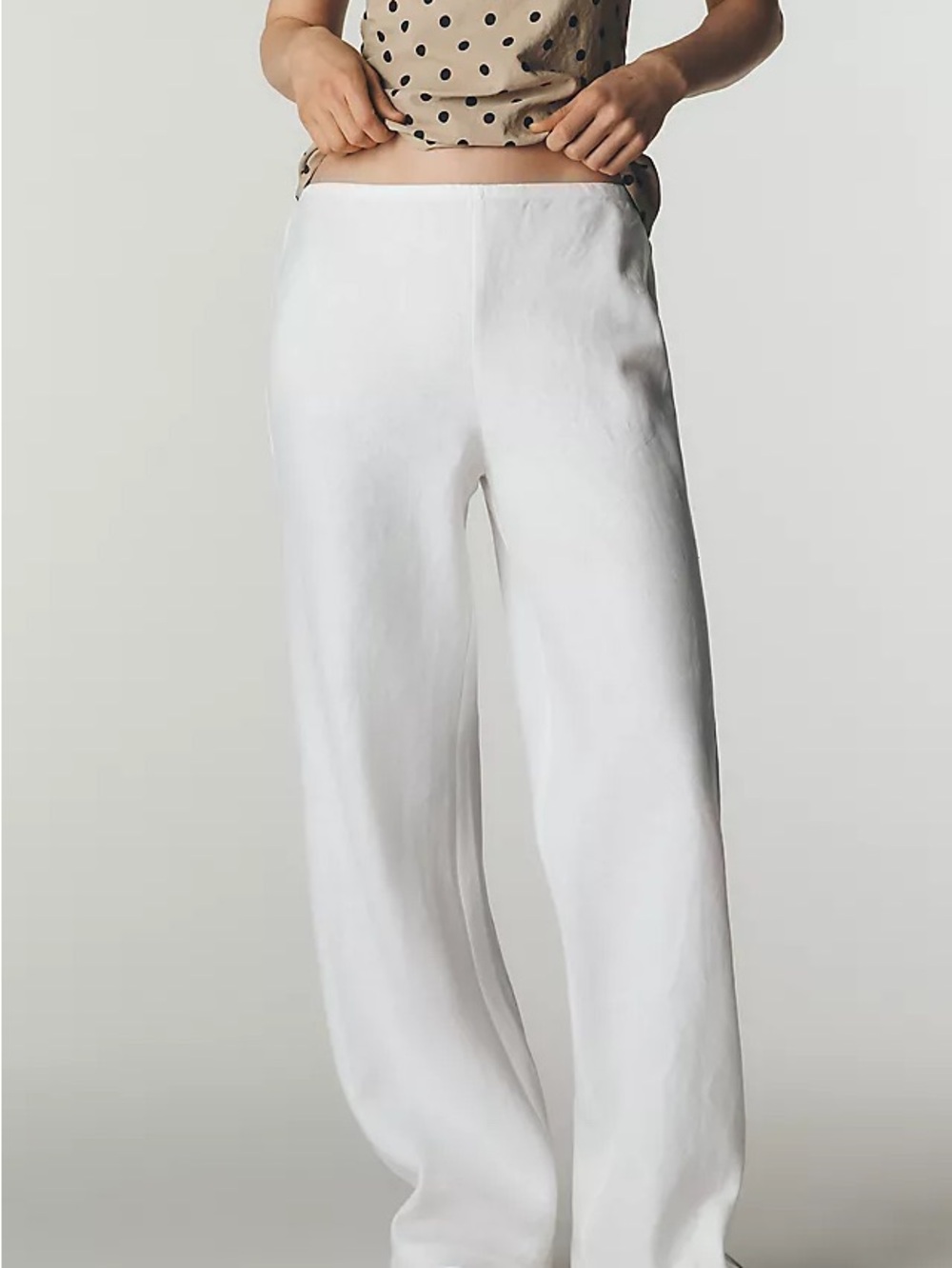 Reformation 100% Linen Gale Women’s Wide-Leg White Pants